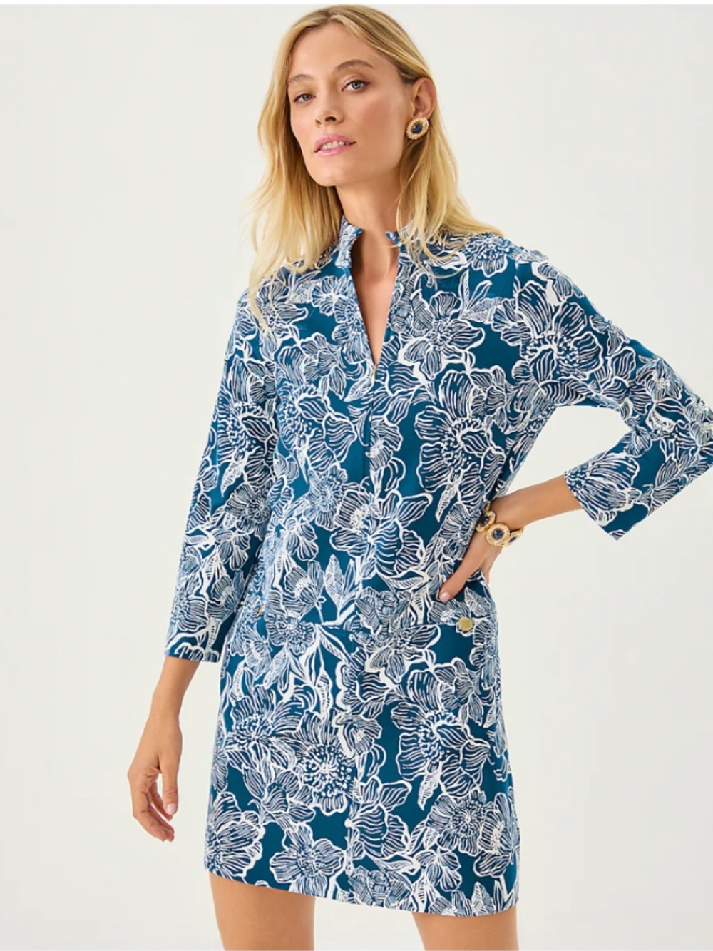Brand New Lilly Pulitzer Rosis Dress Starlight Navy Unforgettable Small Floral